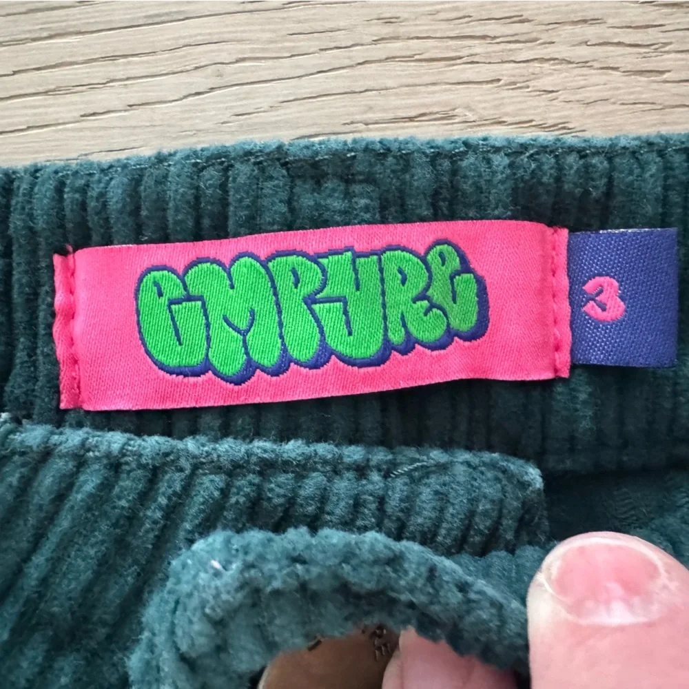 Empyre Tori Ponderosa Corduroy Skate Pants dark green size 3 Junior